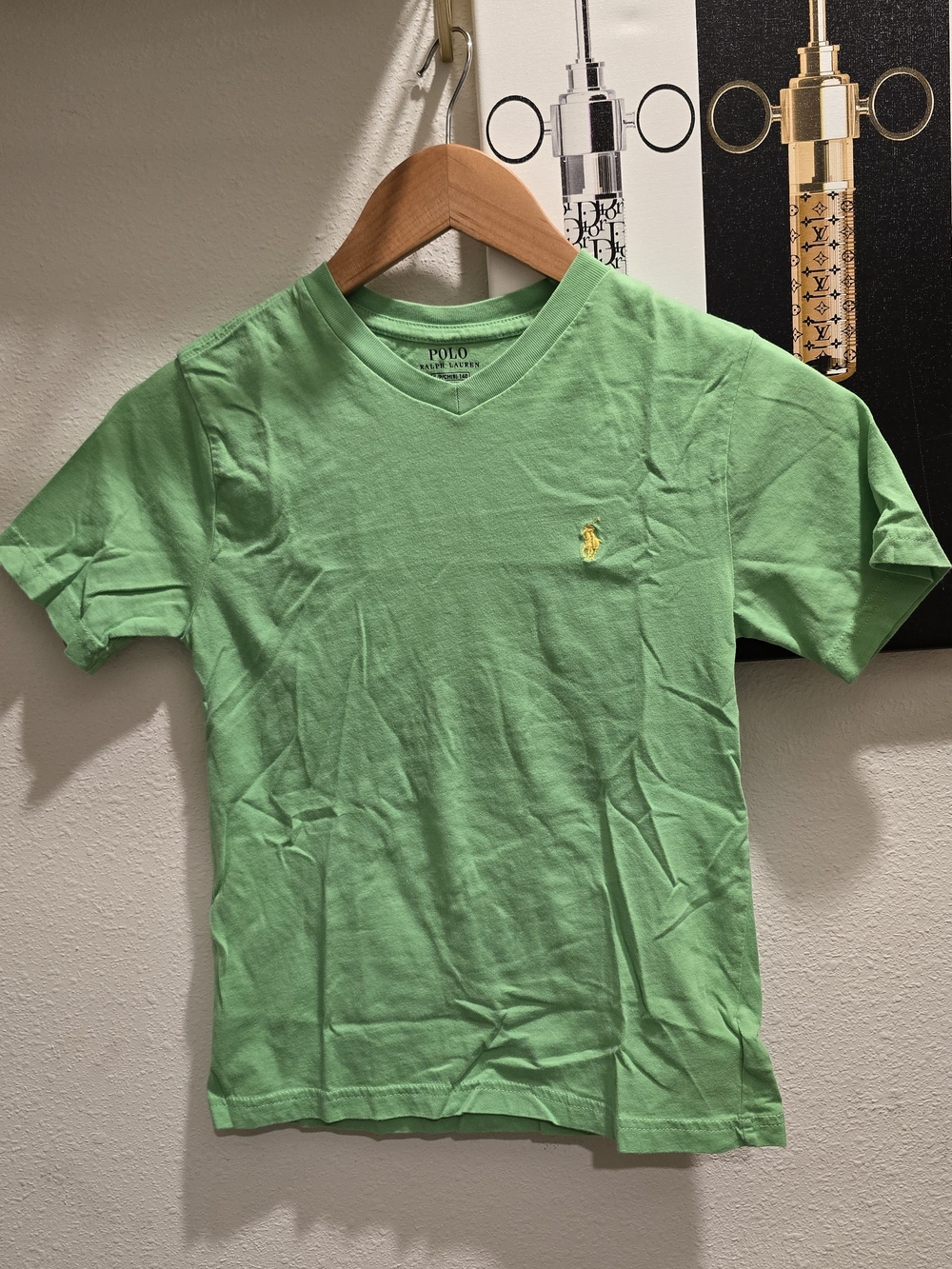 Kids Polo by Ralph Lauren Green V-Neck Tee